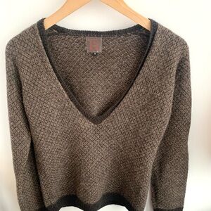Bensimon Brown V-Neck Sweater